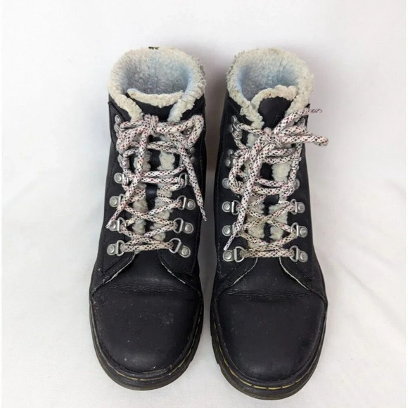 Dr. Martens Combs Wyoming Shearling Lined Lace Up Ankle Boots Docs Combat US 7 L - Picture 5 of 16